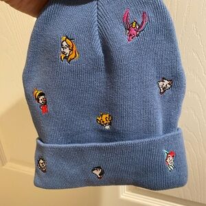 Disney Blue Knit Hat with Character Embroidery